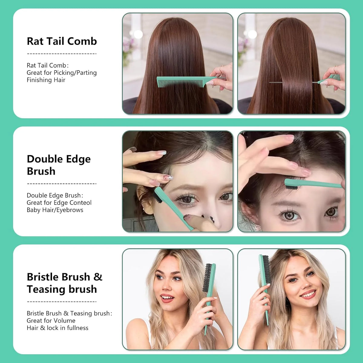 Curl Defining Brush, Curly Hair Brush, Slick Back Hair Brush, For Combing and Shaping Curls in All Hairstyles to Reduce Pulling (Pink)