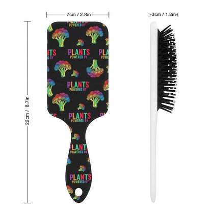 Women Girls Ladies Hair Brush Purple Black Buffalo Check Plaid Pattern, Paddle Brush for Detangling Scalp Massage, Cushion Hairbrush for Long Thick Curly Hair