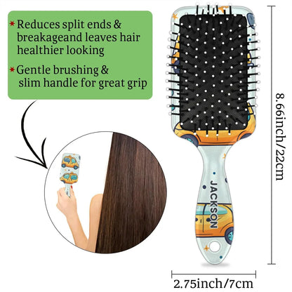 Personalized Cool-Rocket Detangler-Hair-Brush for Kids-Boys,Glides Through Tangles Comb,Custom Name Hair Brushes for All Hair Types Wet/Dry/Curly/Thick Hair,Dark Blue