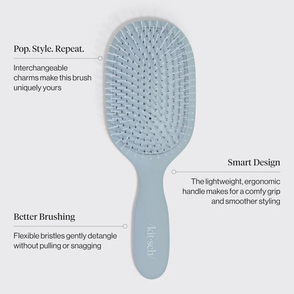 KitschPop™ Paddle Brush | Hair Brushes for Women – Soft Violet