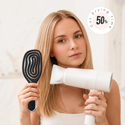 AIMIKE Spiral Hairbrush for Fine Hair, Wet Detangler Brush for Women & Kids