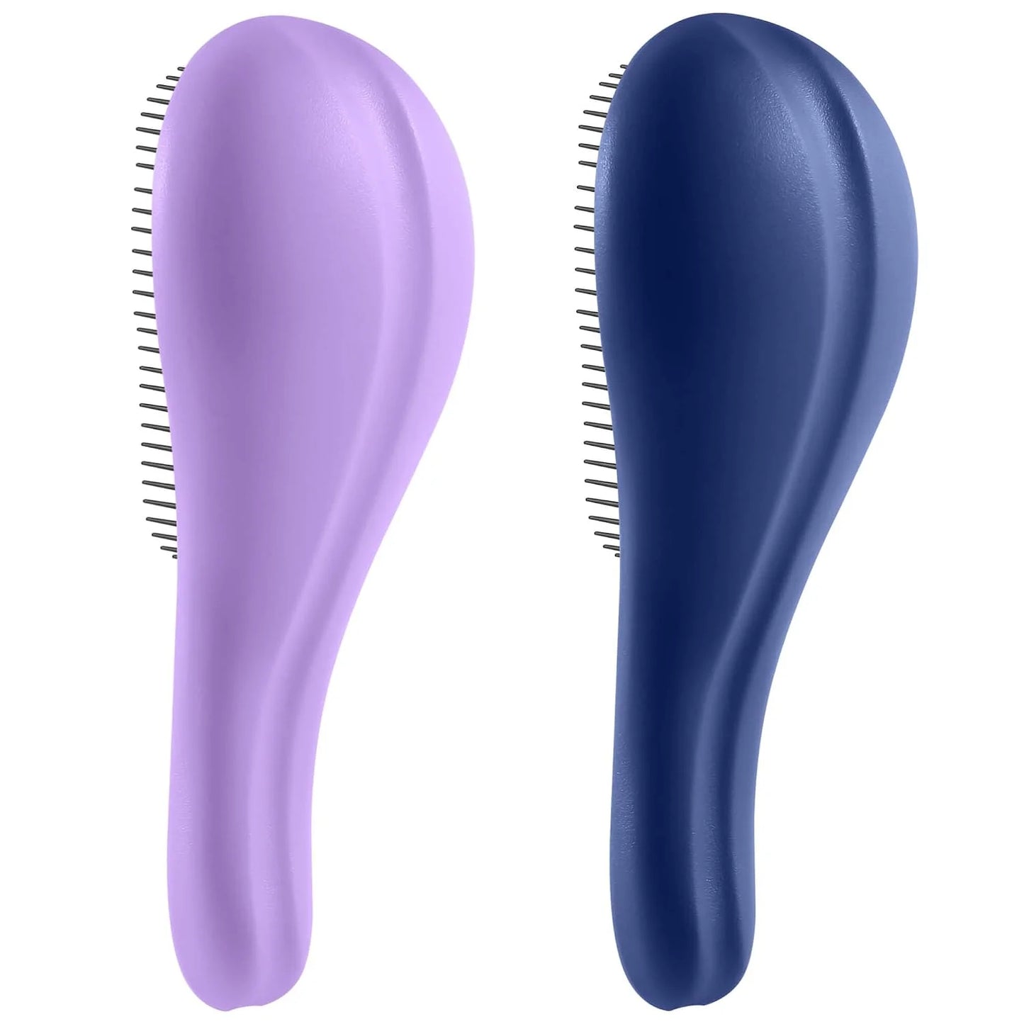 2 Pack Detangling Hair Brush - Detangler Hairbrush with Ultra Soft Bristles for Effortless Tangle Removal - For Dry Wet Damaged Curly Hair for Men Women Girls Boys Kids - Black & Green