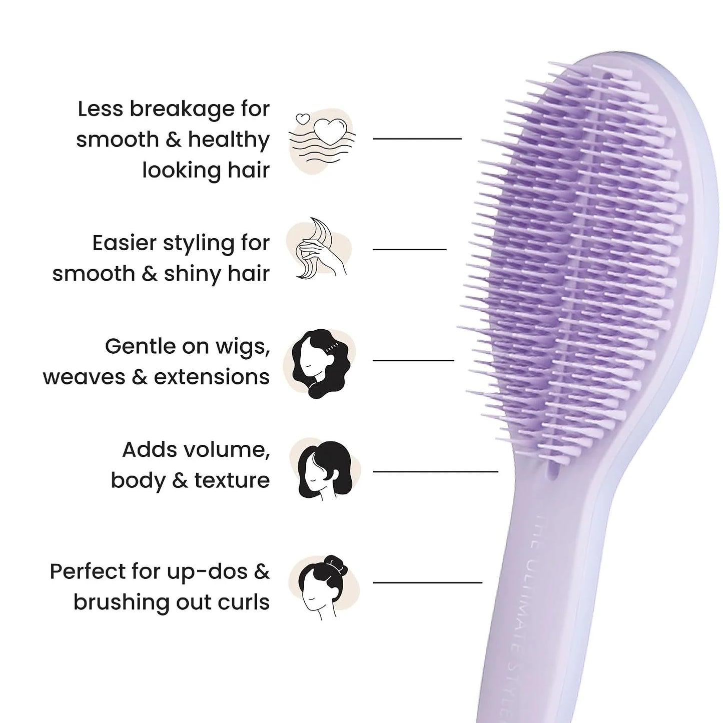 Tangle Teezer The Ultimate Styler Hair Styling Brush for Dry Styling, Maintains, Blends & Adds Volume, Texture & Shine, Sweet Pink