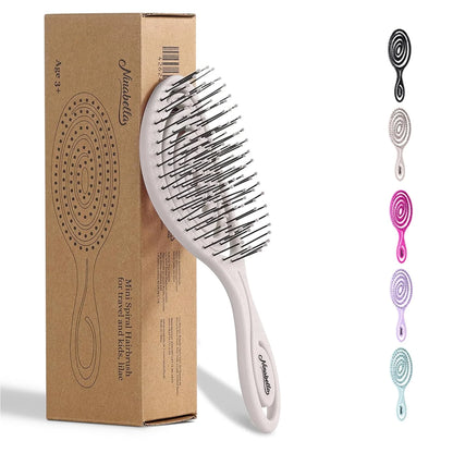 Ninabella Detangler Brush - No Tangle Hair Brush for Women, Fine, Thick and Long Hair - Hairbrush for Wet and Dry Hair, Gentle on the Scalp - Elegant Black
