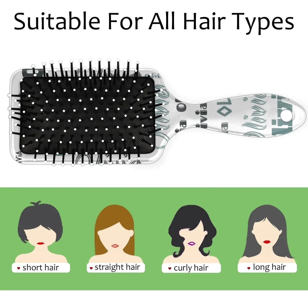 Personalized Name Hair Brush Detangler Brush Gifts for Women Man Custom Detangler-Hair-Brush Kids-Toddler-Girls for Travel All Hair Types