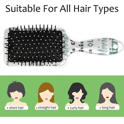 Personalized Name Hair Brush Detangler Brush Gifts for Women Man Custom Detangler-Hair-Brush Kids-Toddler-Girls for Travel All Hair Types
