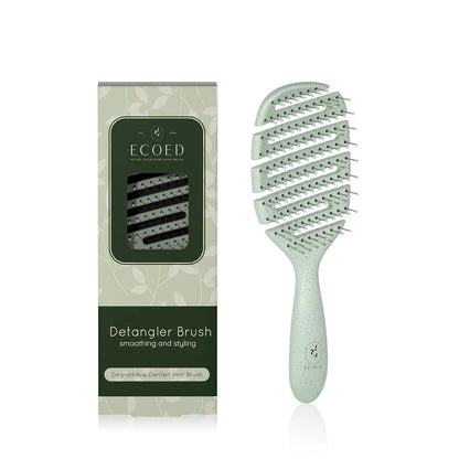 Ecoed Hair brush, Vented Detangling Brush, Quickly Detangles and Smooths hair for Curly, Thick, and Straight Hair, Hair Brush for Women and Men, Blue, Eco Friendly, Sustainable Material