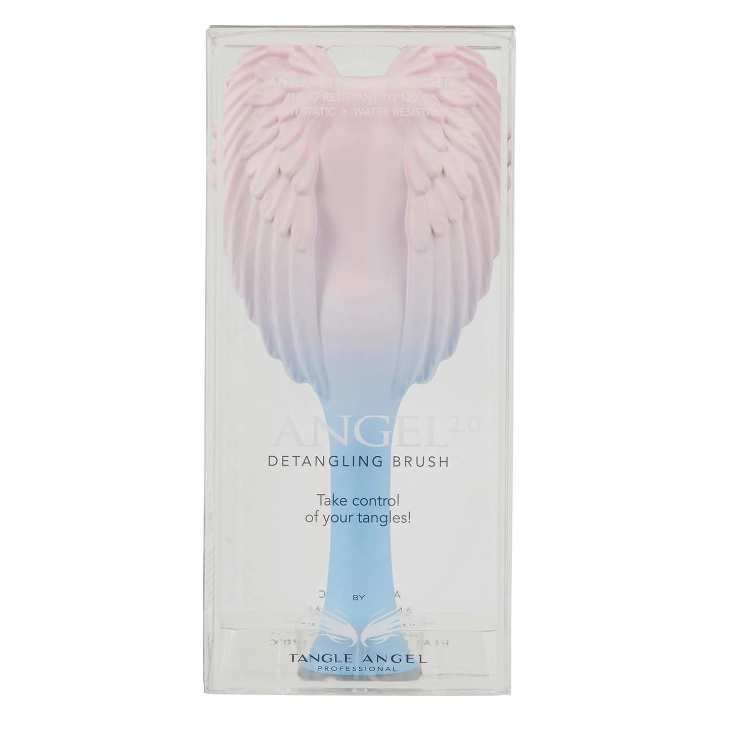 Detangling Hair Brush - Anti Static Angel Wing Hair Brush with Soft & Flexible Bristle for Straight & Wavy Hair - Tangle Angel Hair Detangler Brushes for Blow Drying & Shower - Two Tone Lilac Ivory