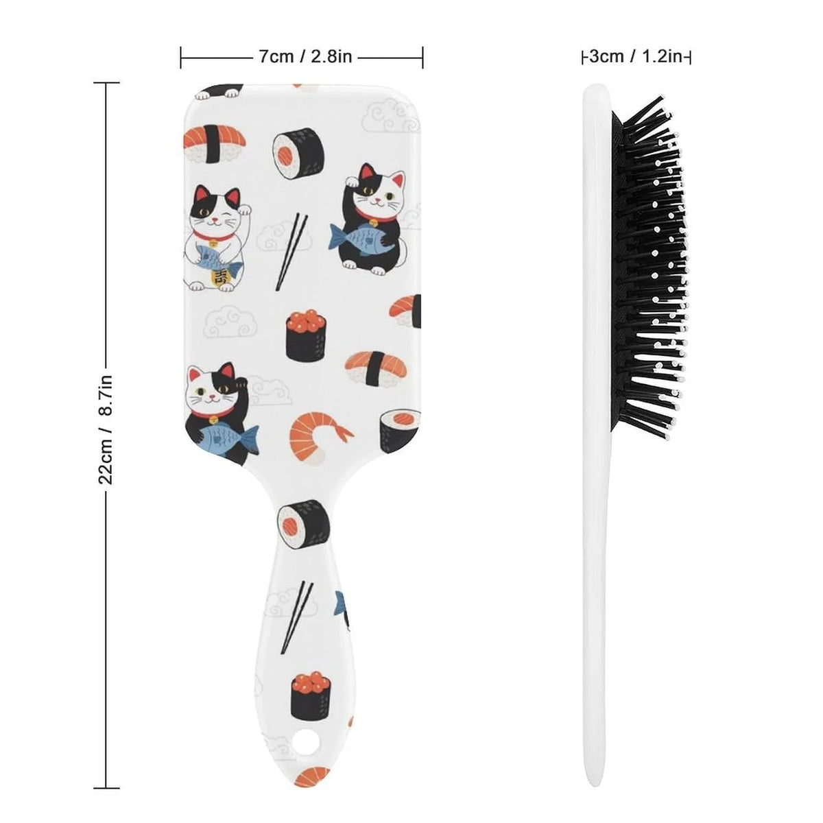 Air Cushion Comb for Massage Japanese Ocean Wave Fish Koifish Art, For Curly Long Thick Straight Hair, Women Girls Ladies