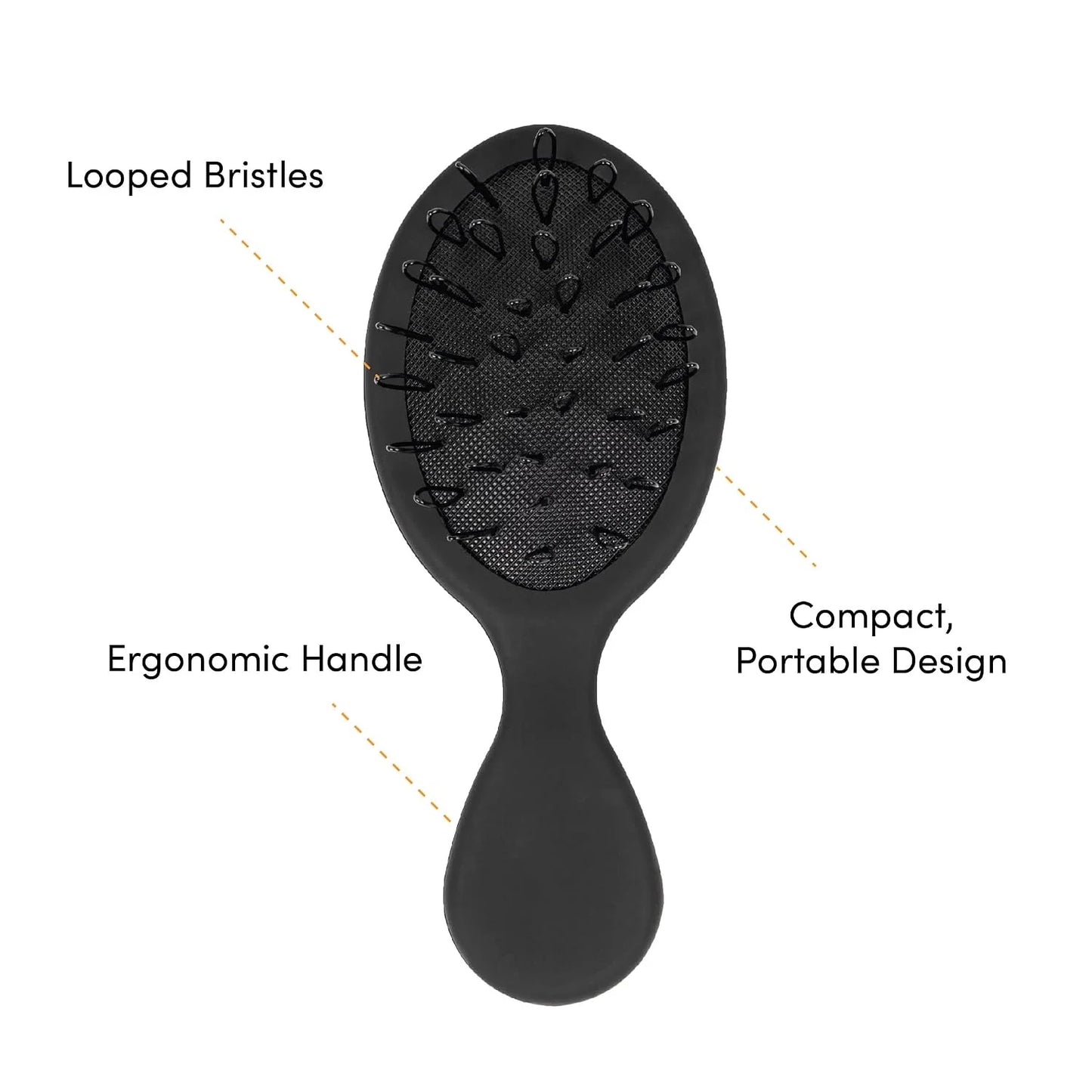 The Hair Shop Light Blue Loop Brush - Salon Professional Grade with Ergonomic Design - Safe Detangler Tool for 100% Remy Human and Synthetic Hair Extensions and Wigs (Light Blue)