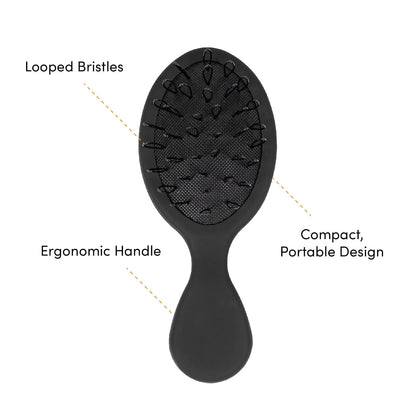 The Hair Shop Light Blue Loop Brush - Salon Professional Grade with Ergonomic Design - Safe Detangler Tool for 100% Remy Human and Synthetic Hair Extensions and Wigs (Light Blue)