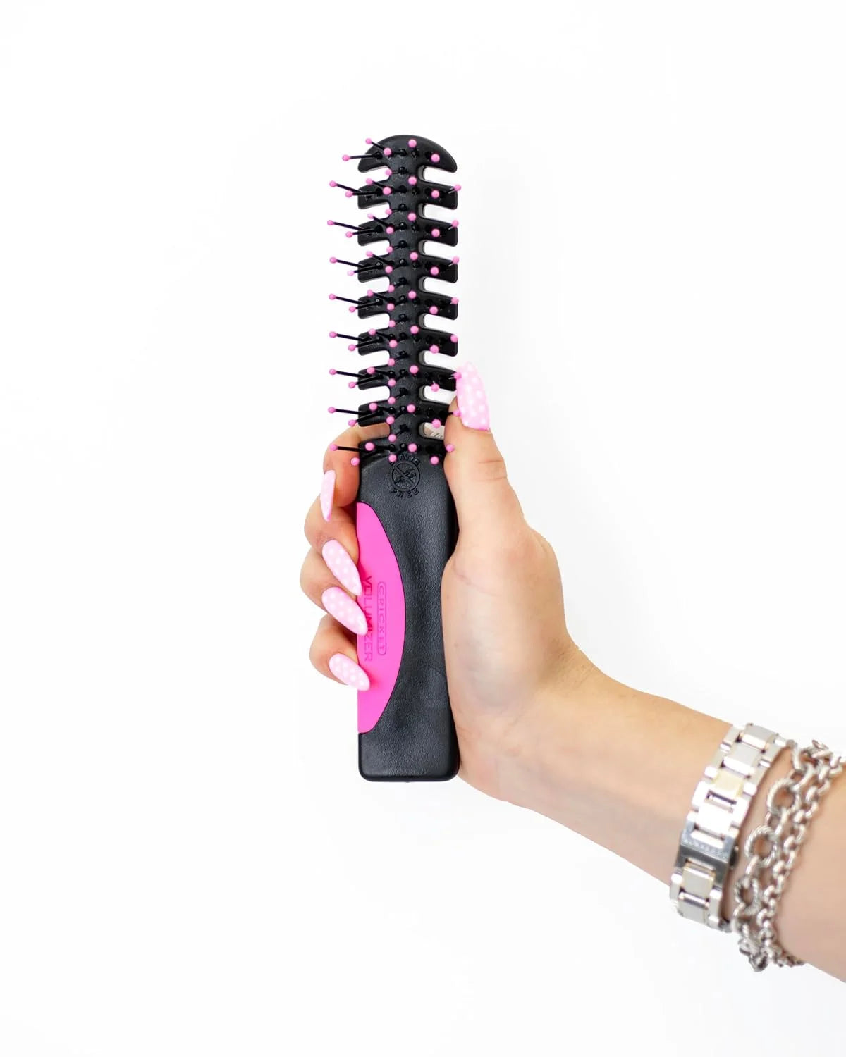 Cricket Static Free Volumizer Hair Brush - Styling, and Detangling All Hair Types, Long, Short, Thick, Thin, Curly, Straight, and Wavy, Happy Hair (Sky Blue)