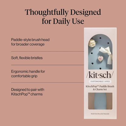 KitschPop™ Paddle Brush | Hair Brushes for Women – Soft Violet