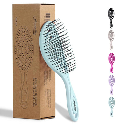 Ninabella Detangler Brush - No Tangle Hair Brush for Women, Fine, Thick and Long Hair - Hairbrush for Wet and Dry Hair, Gentle on the Scalp - Elegant Black