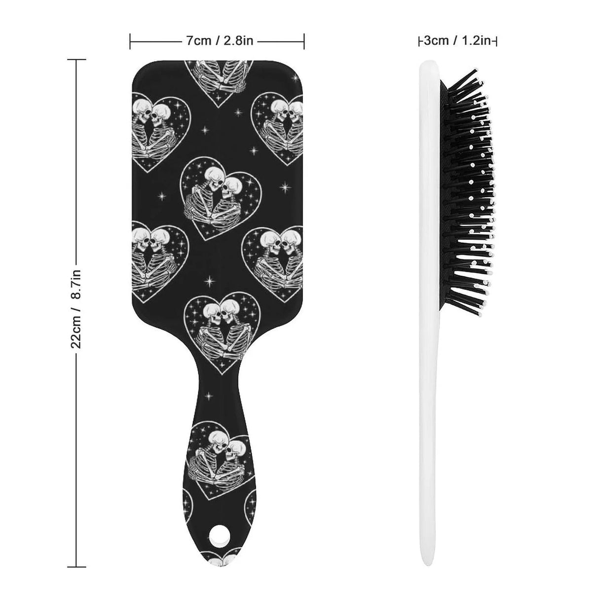 Air-Cushion Comb Black Gold Glitter Cheetah Leopard Print, Smooth Hair Salon Anti-Knotting Fluffy, For Long Thick Curly Hair, 1 Pack