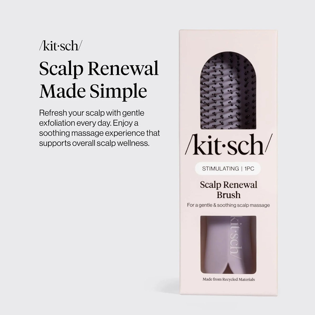 Kitsch Scalp Renewal Brush - Hairbrush Scalp Massager - Soft Violet