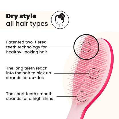 Tangle Teezer The Ultimate Styler Hair Styling Brush for Dry Styling, Maintains, Blends & Adds Volume, Texture & Shine, Sweet Pink