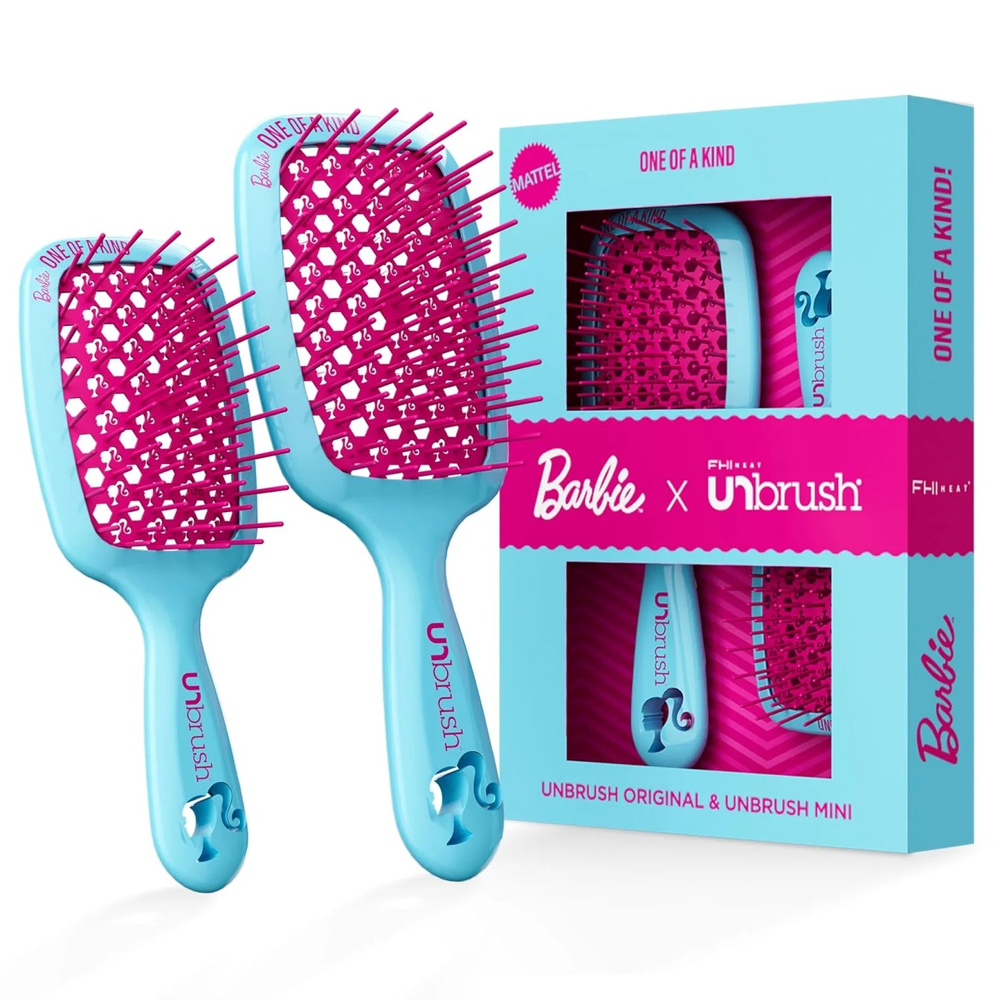 FHI Heat UNbrush Barbie Detangling Brush Duo - Style Icon - Yellow