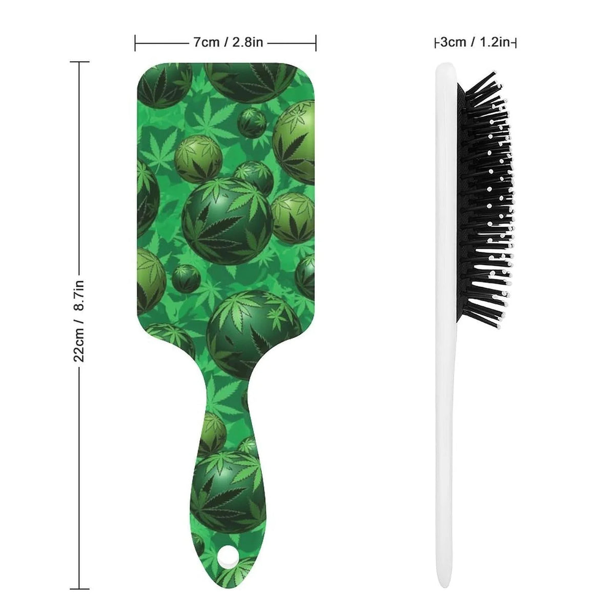 Women Girls Ladies Hair Brush Purple Black Buffalo Check Plaid Pattern, Paddle Brush for Detangling Scalp Massage, Cushion Hairbrush for Long Thick Curly Hair