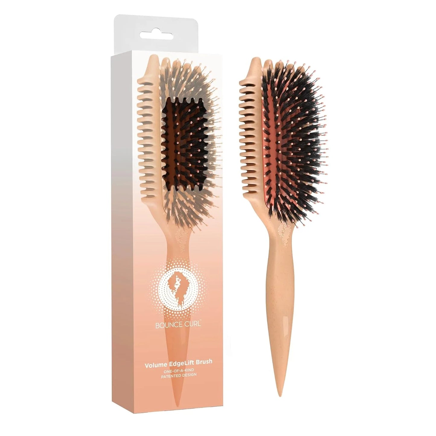 Bounce Curl Volume EdgeLift Brush, 5-In-1 Styling Tool Defined Curls Purple