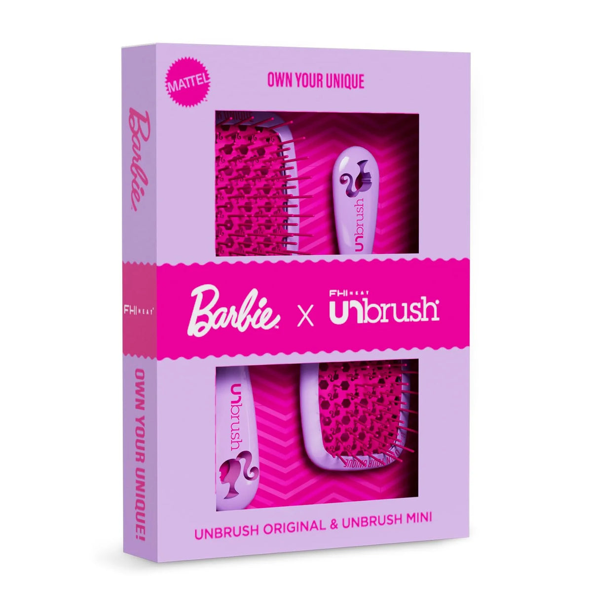 FHI Heat UNbrush Barbie Detangling Brush Duo - Style Icon - Yellow