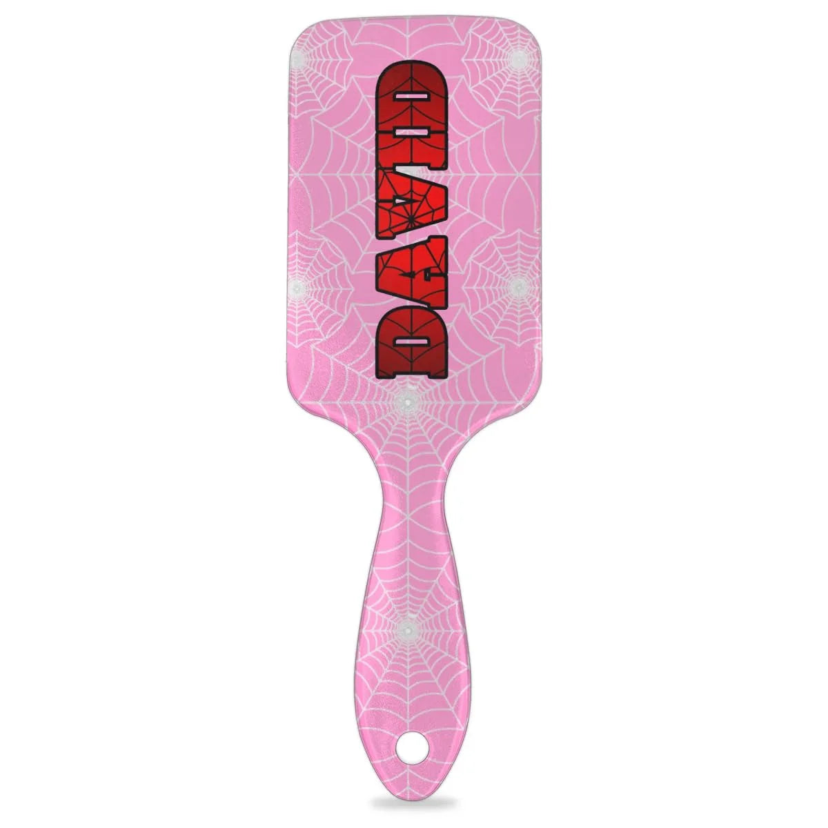 Personalized-Kids-Hair-Brush for Boy Girls Custom Gift Detangler Brush Soft Bristle Hair Brushes Travel Hair Brush for All Hair Types Christmas Hallowmas Spider Web Sliver Dot