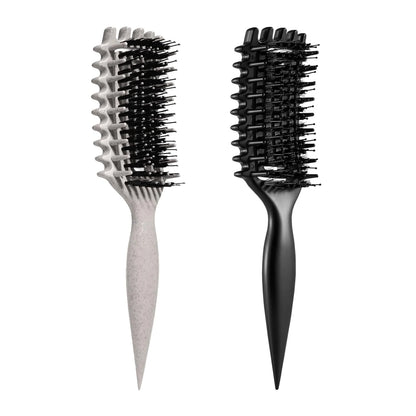Curly Hair Brush Candybrush Curl Defining Brush for Detangling Shaping and Defining Curls for Women, Men, Wet & Dry Hair (Green Pink)