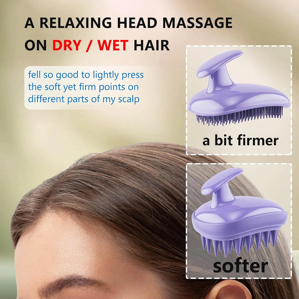 Scalp Scrubber Massager Shampoo Brush,Exfoliator for Dandruff & Hair Growth