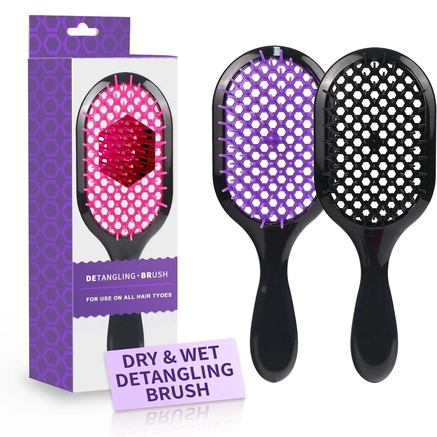 Detangling Brush,1 Pack Detangler Brush, Gentle & Effective Detangling on Wet or Dry Fragile Hair Types,Ultra-light, Detangling Brsuh ventilated and antistatic hairbrush (green1)