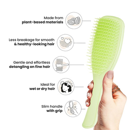 Tangle Teezer Plant-Based Ultimate Detangler Curly Hair Brush, Yellow