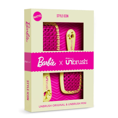 FHI Heat UNbrush Barbie Detangling Brush Duo - Style Icon - Yellow