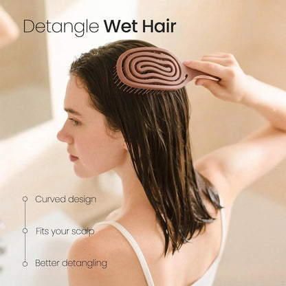 AIMIKE Vented Hair Brush for Fine Thin Hair, Gentle Detangler for Women