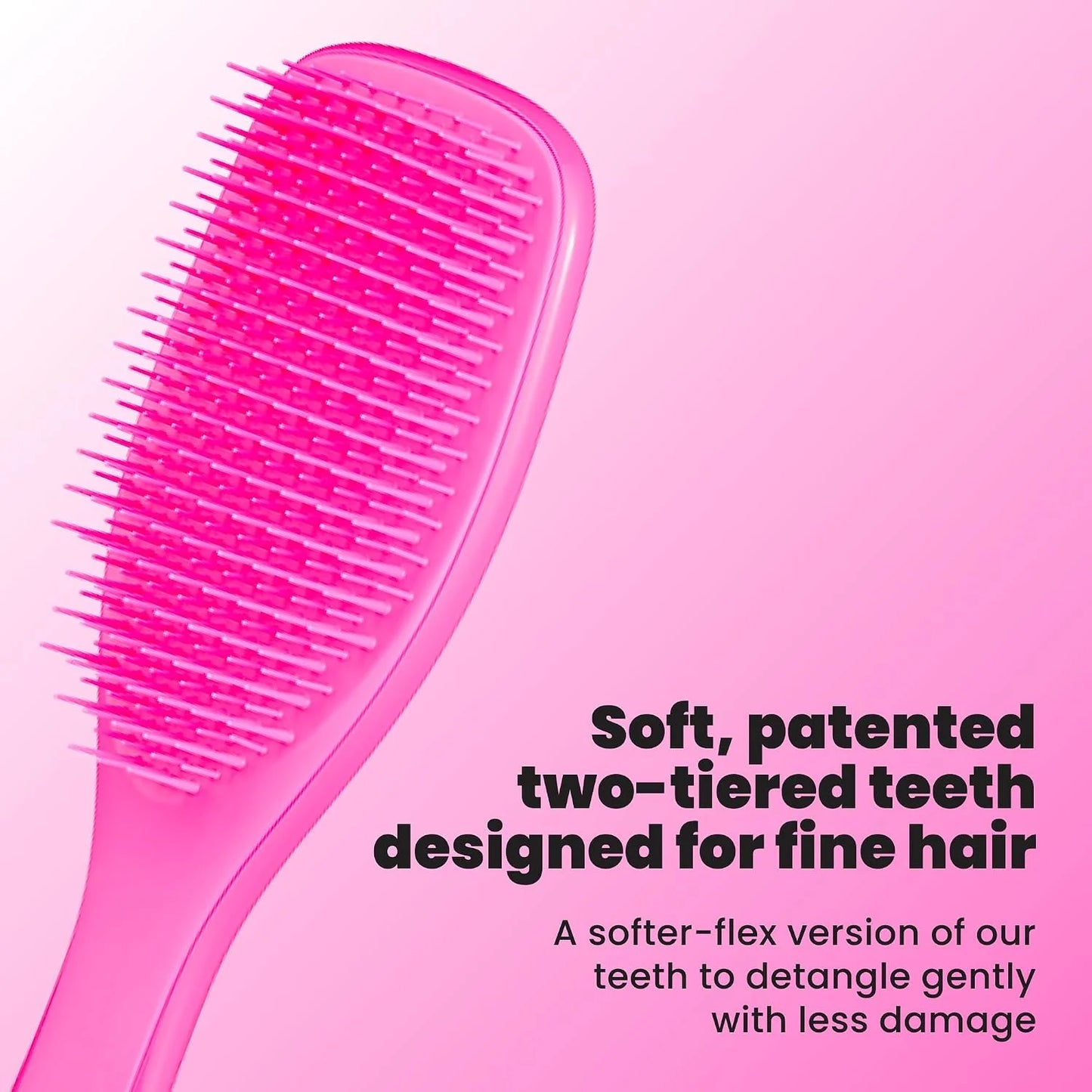 Tangle Teezer Fine Ultimate Detangler Brush for Fine Hair, Runway Pink