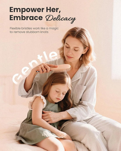 AIMIKE Paddle Hairbrush for Women & Kids Fine Hair, Wet & Dry