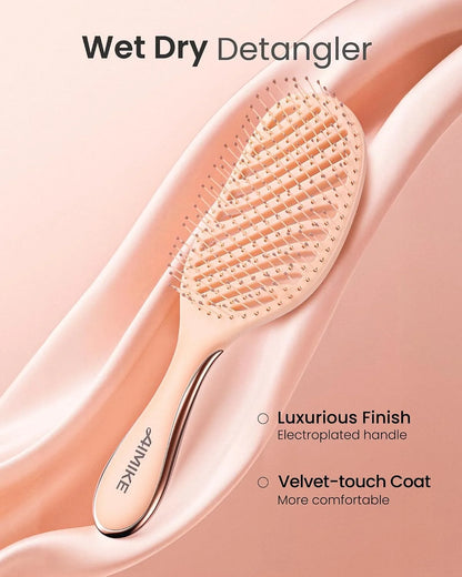 AIMIKE Paddle Hairbrush for Women & Kids Fine Hair, Wet & Dry