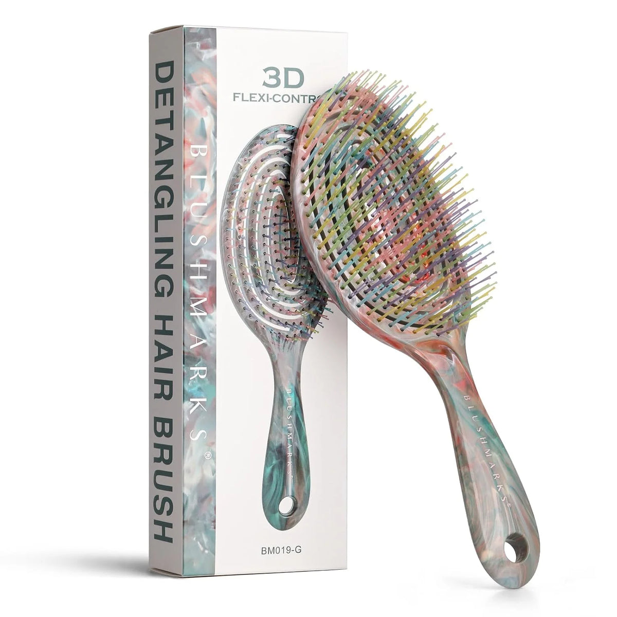 Detangling Wet Hair Brush for Thin or Straight Hair, Vented Detangler Hairbrush with Double-Layered Ultra and Soft-Nylon Bristles for Wet or Dry Hair, Gifts for Women Girls Kids