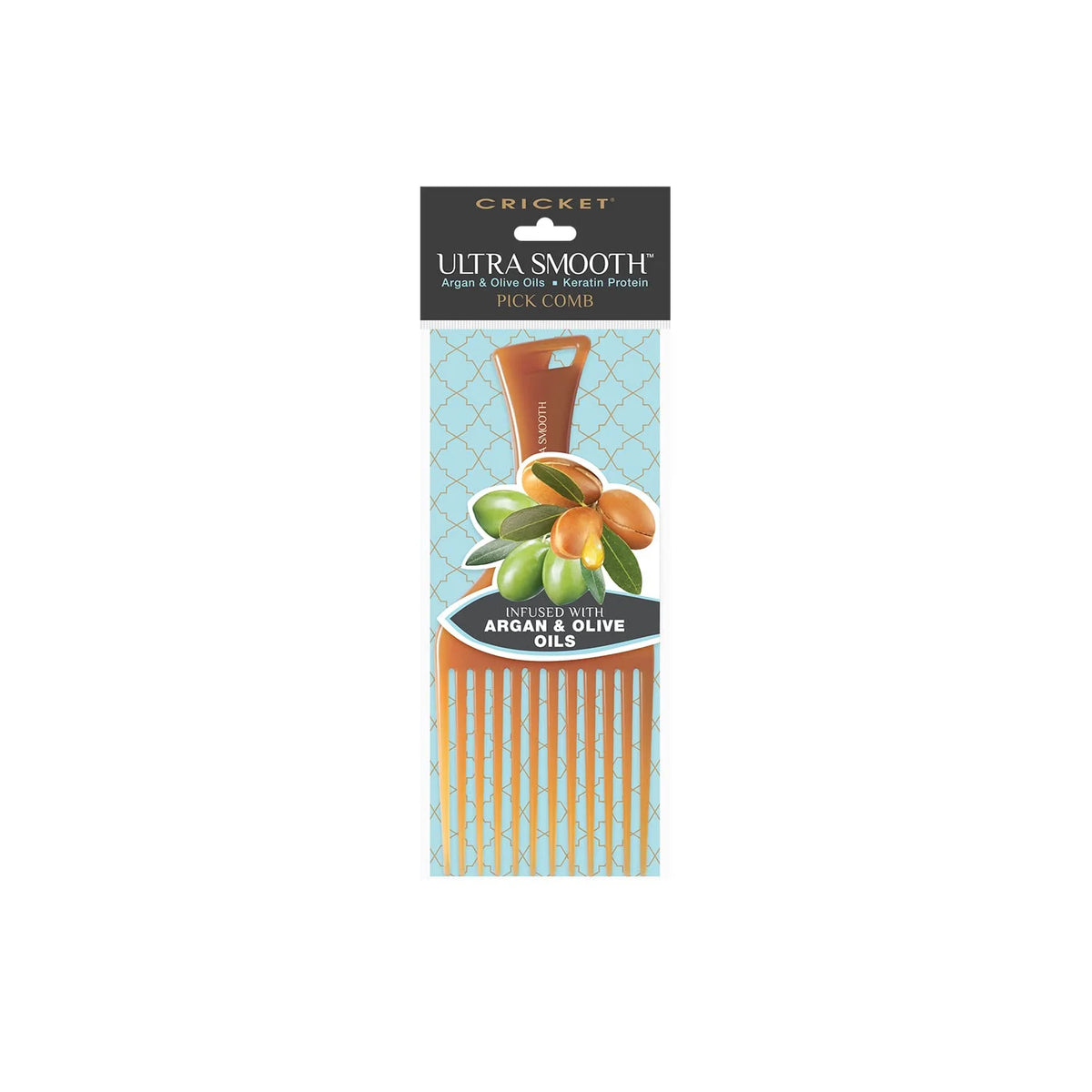 Cricket Ultra Smooth Coconut Conditioning Comb – Infused with Coconut Oil & Keratin for Frizz-Free Shine and Hydration, Ideal for Mid-Length, Thick, and Textured Hair