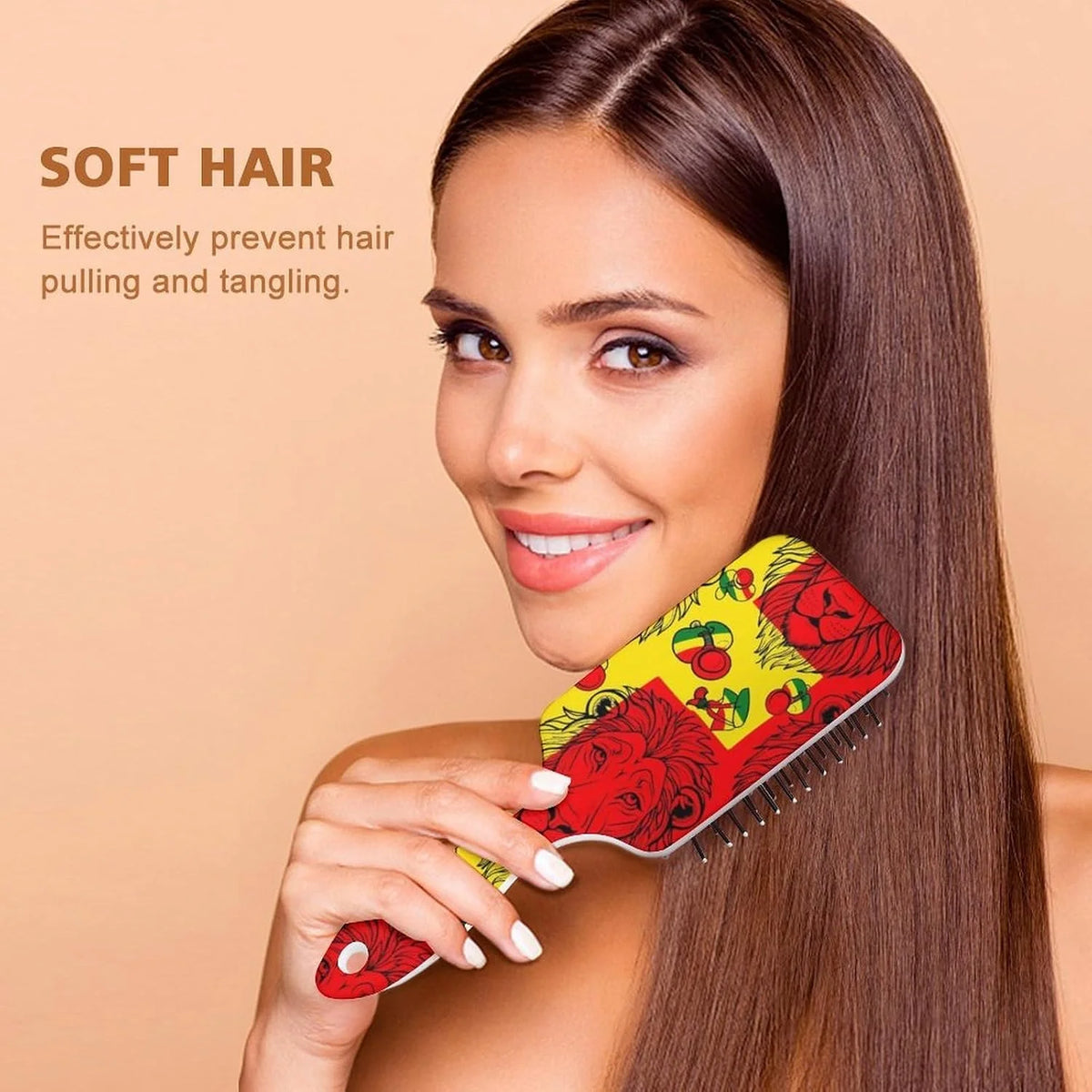 Air Cushion Comb for Massage Japanese Ocean Wave Fish Koifish Art, For Curly Long Thick Straight Hair, Women Girls Ladies