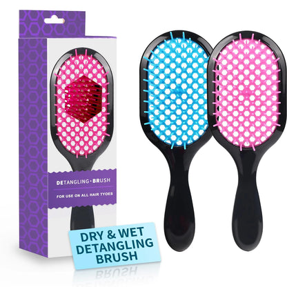 Detangling Brush,1 Pack Detangler Brush, Gentle & Effective Detangling on Wet or Dry Fragile Hair Types,Ultra-light, Detangling Brsuh ventilated and antistatic hairbrush (green1)