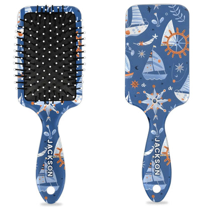 Personalized Cute Car Detangler-Hair-Brush for Kids Boys,Glides Through Tangles Comb,Custom Name Hair Brushes for All Hair Types Wet/Dry/Curly/Thick Hair,White 2