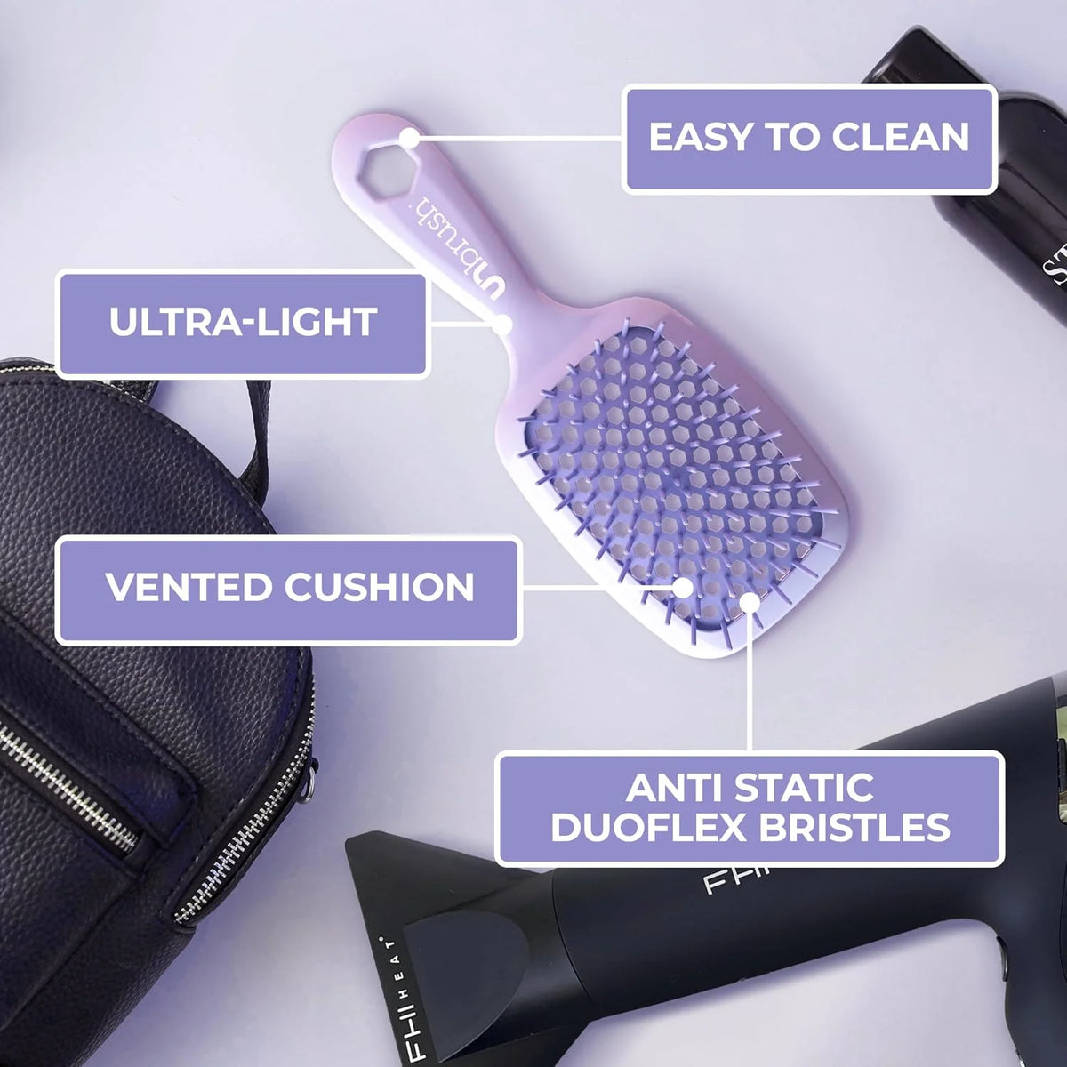 FHI Heat UNbrush Detangling Brush Combo Pack - Original + Mini