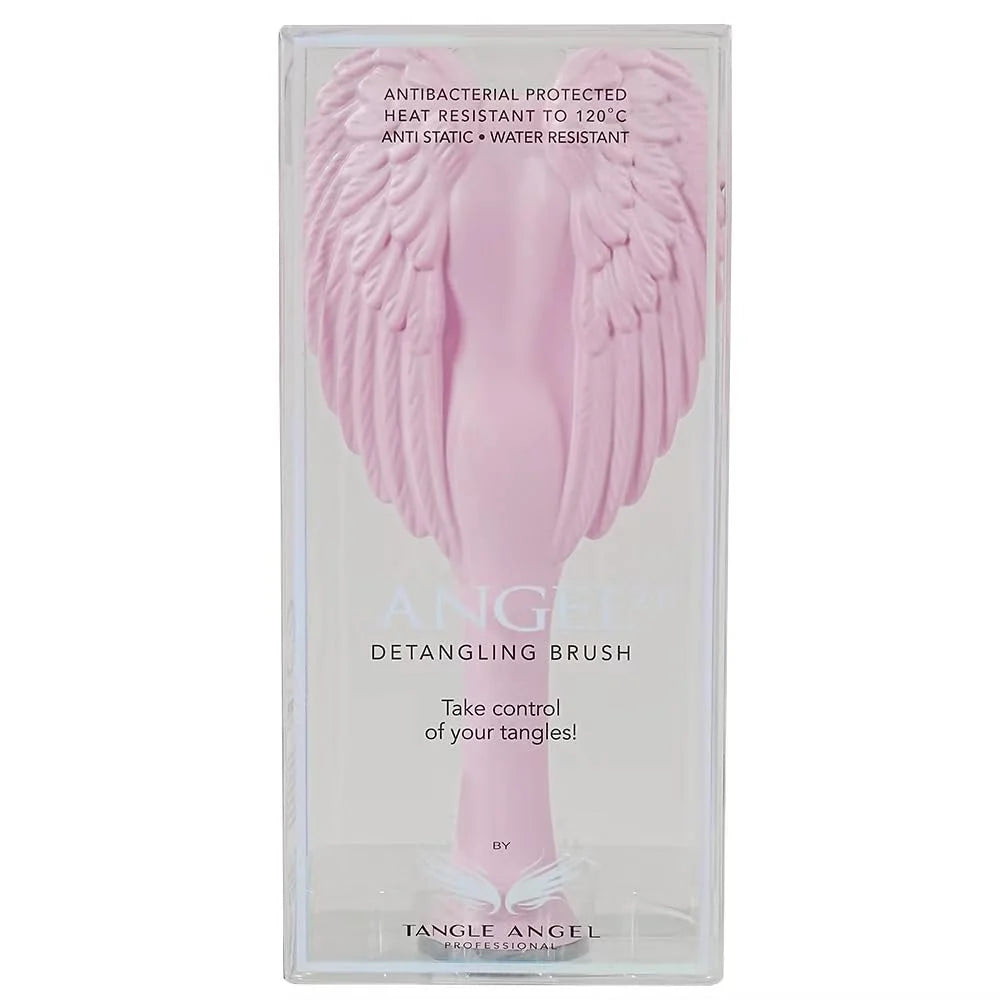 Detangling Hair Brush - Anti Static Angel Wing Hair Brush with Soft & Flexible Bristle for Straight & Wavy Hair - Tangle Angel Hair Detangler Brushes for Blow Drying & Shower - Two Tone Lilac Ivory