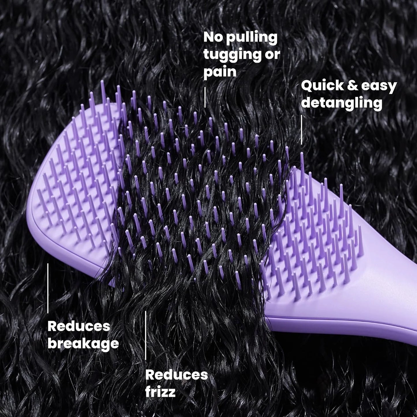 Tangle Teezer Ultimate Detangler Curly Hair Brush, 3C to 4C, Aqua Green