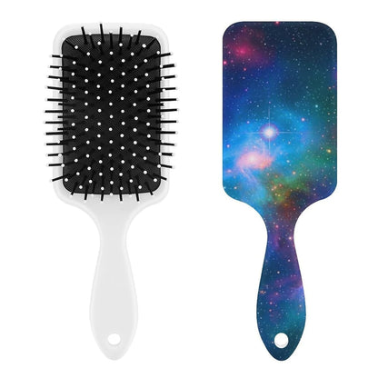 Women Girls Ladies Hair Brush Purple Black Buffalo Check Plaid Pattern, Paddle Brush for Detangling Scalp Massage, Cushion Hairbrush for Long Thick Curly Hair