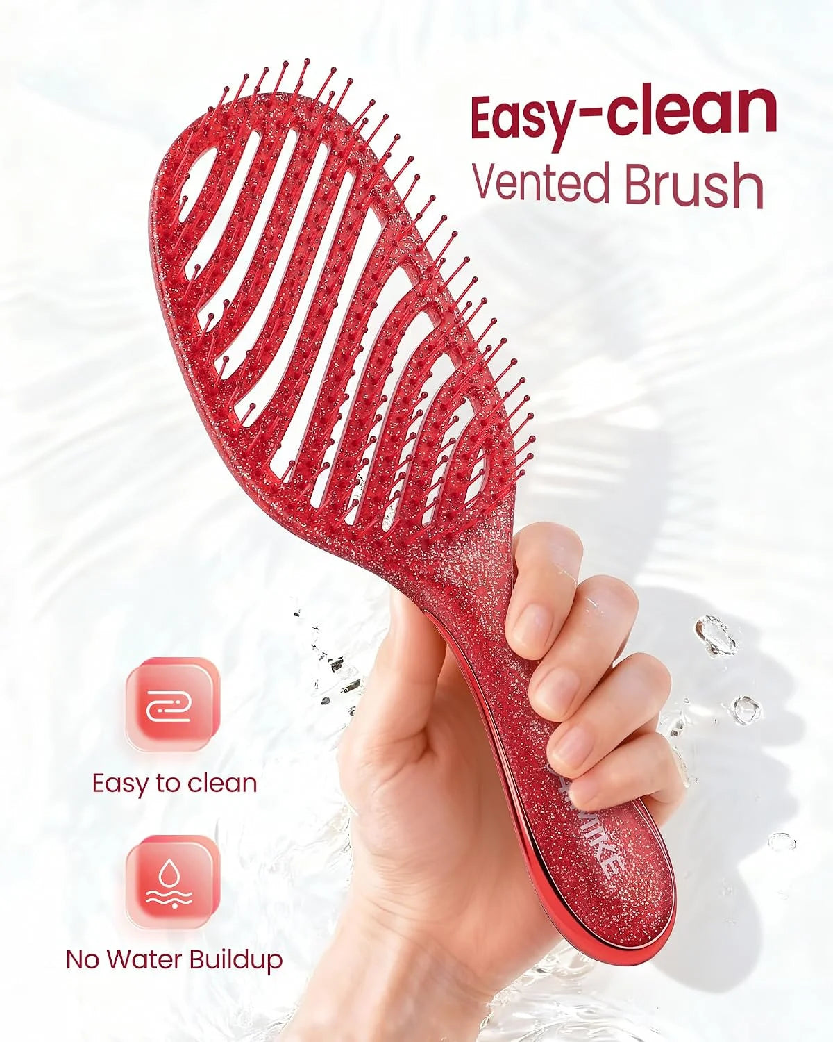 AIMIKE Paddle Hairbrush for Women & Kids Fine Hair, Wet & Dry