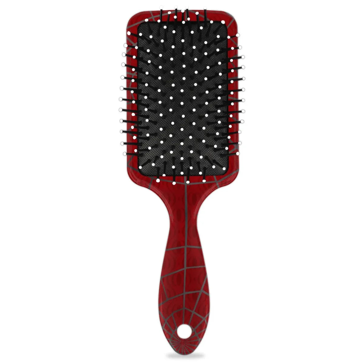 Personalized-Kids-Hair-Brush for Boy Girls Custom Gift Detangler Brush Soft Bristle Hair Brushes Travel Hair Brush for All Hair Types Christmas Hallowmas Spider Web Sliver Dot