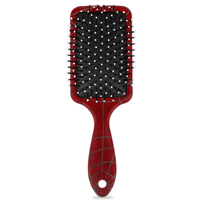 Personalized-Kids-Hair-Brush for Boy Girls Custom Gift Detangler Brush Soft Bristle Hair Brushes Travel Hair Brush for All Hair Types Christmas Hallowmas Spider Web Sliver Dot