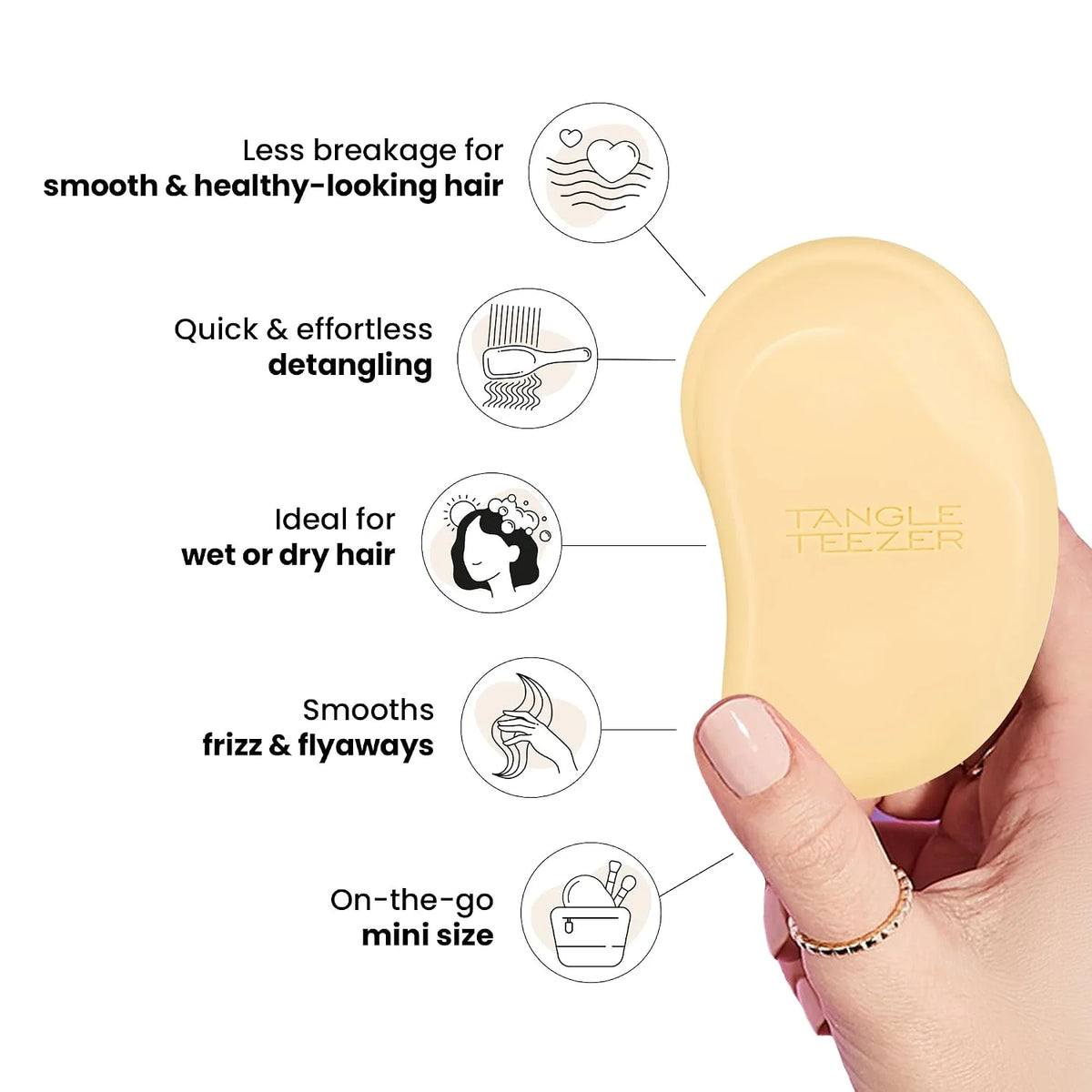 Tangle Teezer Original Detangler Mini Hair Brush for Kids, Unicorn Magic