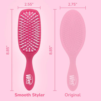 Wet Brush Shine Enhancer Hair Brush, Pink - Exclusive Ultra-soft IntelliFlex Bristles - Natural Boar Bristles Leave Hair Shiny And Smooth For All - For Women, Men, Wet And Dry Hair