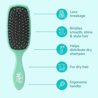 Wet Brush Shine Enhancer Hair Brush, Pink - Exclusive Ultra-soft IntelliFlex Bristles - Natural Boar Bristles Leave Hair Shiny And Smooth For All - For Women, Men, Wet And Dry Hair